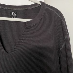 Urban Outfitters BDG V-Neck Thermal Long Sleeve